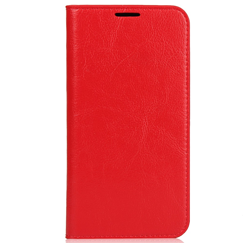 Crazy Horse Skin Genuine Leather Wallet Phone Case for iPhone 11 6.1 inch - Red-2