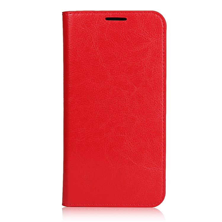 Crazy Horse Skin Genuine Leather Phone Covering for iPhone 11 Pro 5.8 inch - Red-2