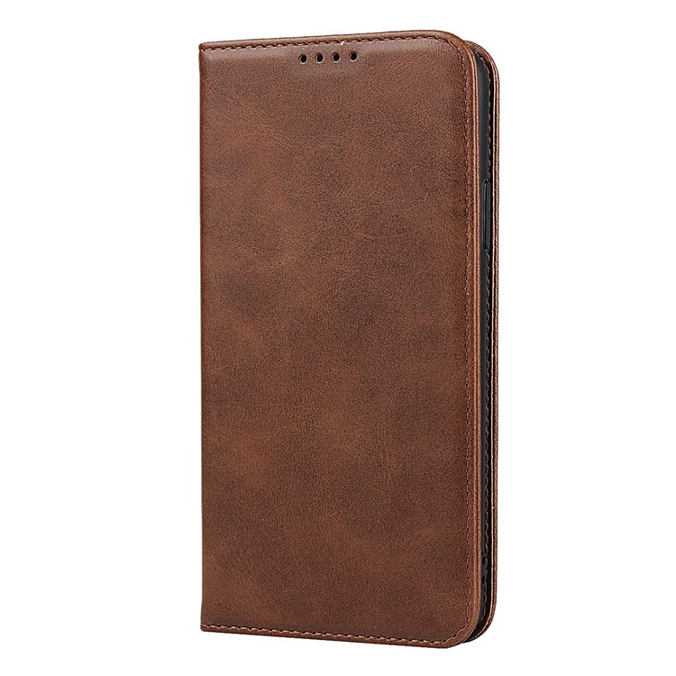 Auto-absorbed Leather Stand Phone Cover Wallet Case for iPhone 11 Pro 5.8-inch - Brown-2