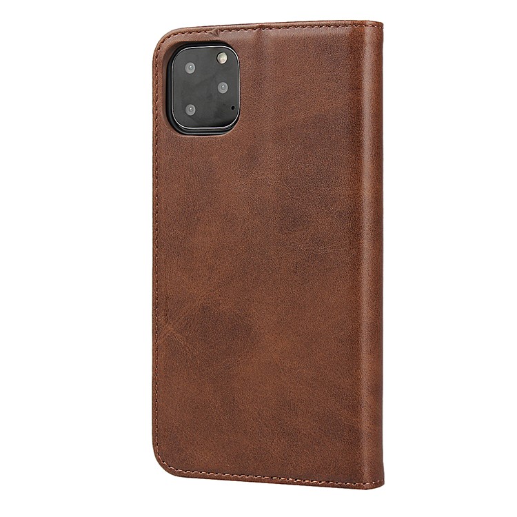 Auto-absorbed Leather Stand Phone Cover Wallet Case for iPhone 11 Pro 5.8-inch - Brown-3