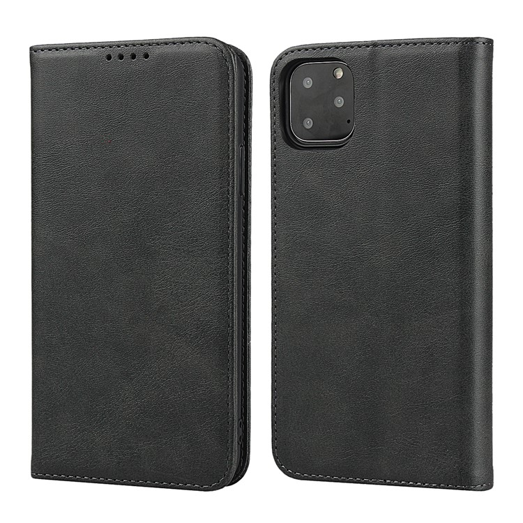 Auto-absorbierter Lederner Standplatztelefon-Abdeckungs-Mappenkasten Für Iphone 11 Pro 5.8-inch - Schwarz-1