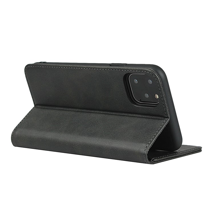 Capa de Capa de Telefonia de Couro Absorvida Automaticamente Para Iphone 11 Pro 5,8 Polegadas - Preto-5