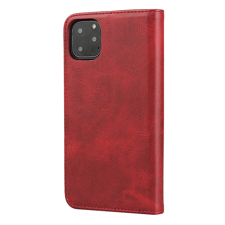 Étui de Couverture de Téléphone en Cuir en Cuir Automatique Auto-absorbé Pour Iphone 11 Pro 5,8 Pouces - Rouge-3