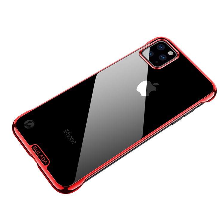 SULADA Electroplating Clear PC Back Case for iPhone 11 Pro 5.8 inch (2019) - Red