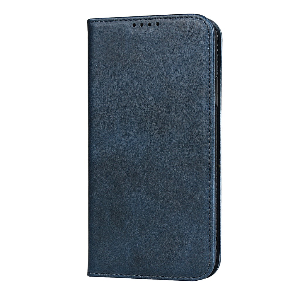 Auto-absorbed Leather Stand Phone Cover Wallet Case for iPhone 11 6.1-inch - Blue-3