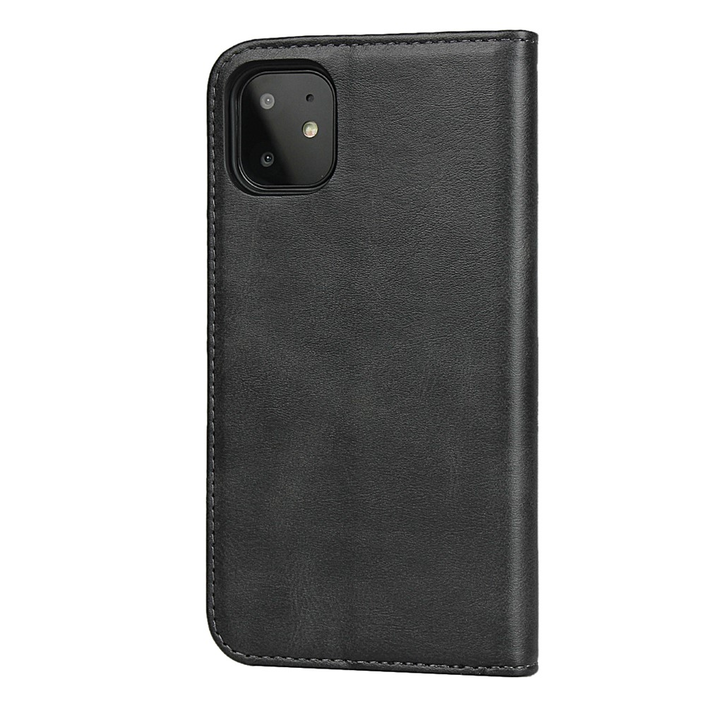 Auto-absorbed Leather Stand Phone Cover Wallet Case for iPhone 11 6.1-inch - Black-5