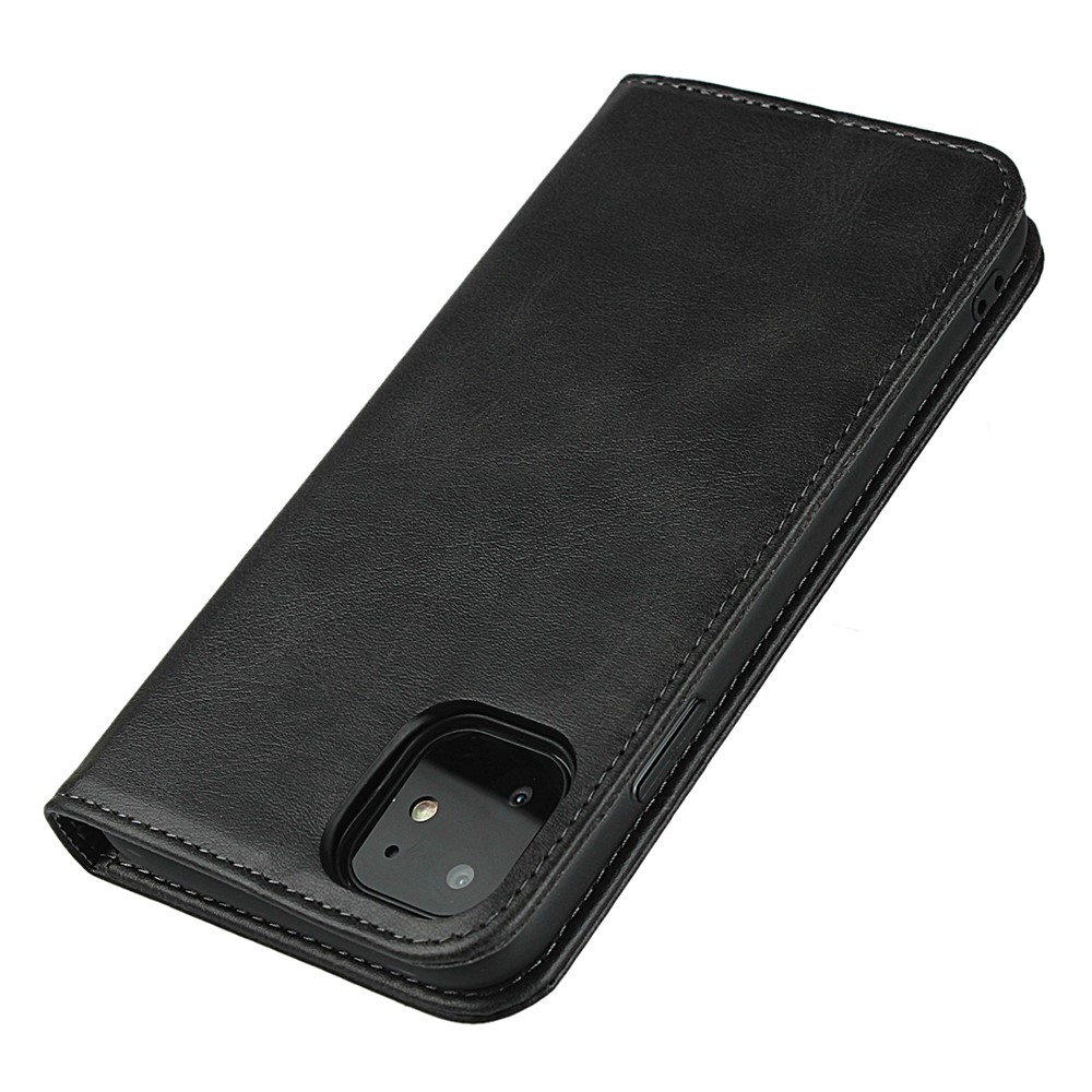 Auto-absorbed Leather Stand Phone Cover Wallet Case for iPhone 11 6.1-inch - Black-7