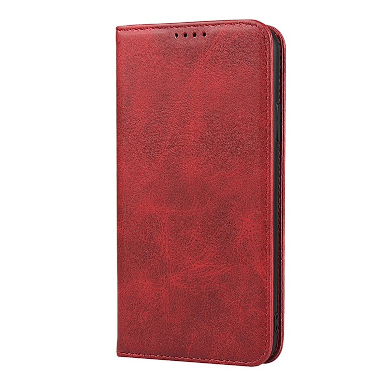 Auto-absorbed Leather Stand Phone Cover Wallet Case for iPhone 11 Pro Max 6.5 inch - Red-2