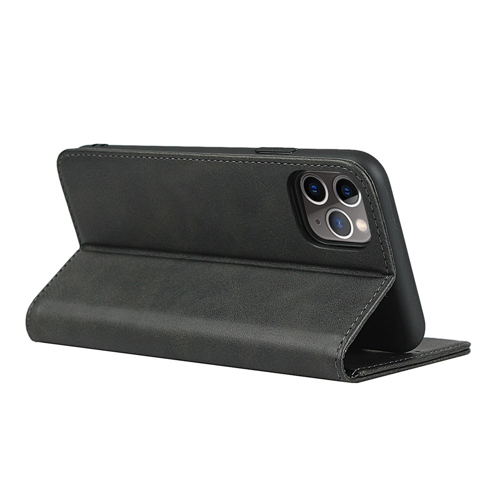 Auto-absorbed Leather Stand Phone Cover Wallet Case for iPhone 11 Pro Max 6.5 inch - Black-5