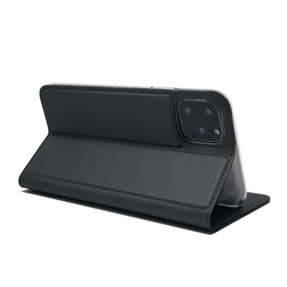 Cuero de Adsorción Magnética Con Estuche de Ranura Para Tarjetas Para Iphone 11 Pro 5.8 Pulgadas - Negro-4