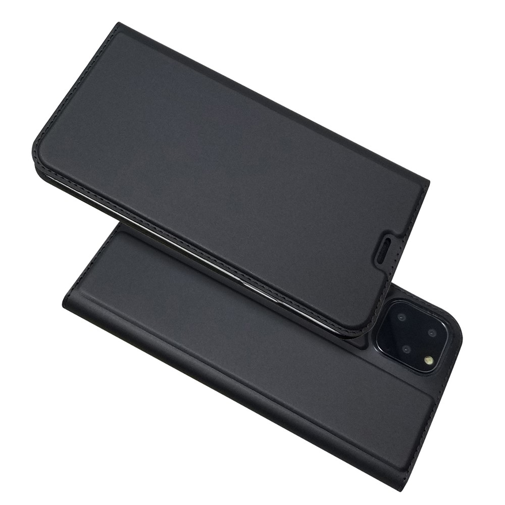 Couro De Adsorção Magnética Com Slot Para Cartão Para Iphone 11 Pro 5,8 Polegadas - Preto-9