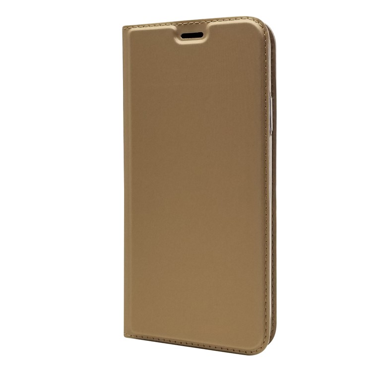 Magnetisches Adsorptionsleder Mit Kartenschlitzkasten Für Iphone 11 Pro 5.8 Zoll - Gold-2
