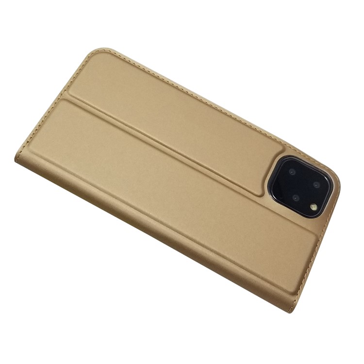 Magnetisches Adsorptionsleder Mit Kartenschlitzkasten Für Iphone 11 Pro 5.8 Zoll - Gold-7