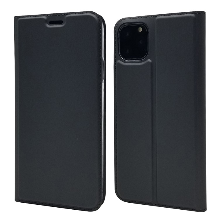 Magnetic Closure Leather Shell for iPhone 11 Pro Max 6.5 inch - Black-1