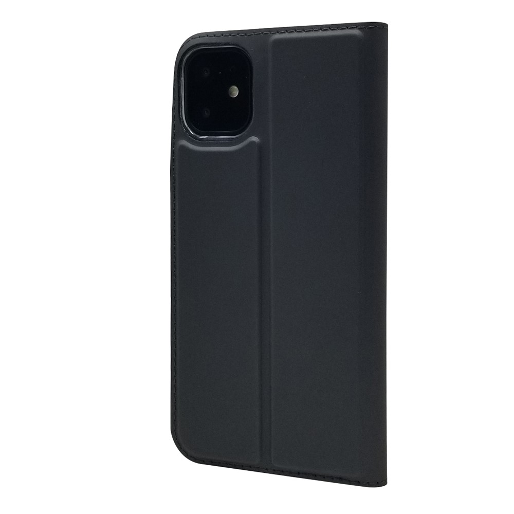 Caixa de Telefone do Cartão de Couro de Adsorção Magnética Para Iphone 11 6,1 Polegadas - Preto-3