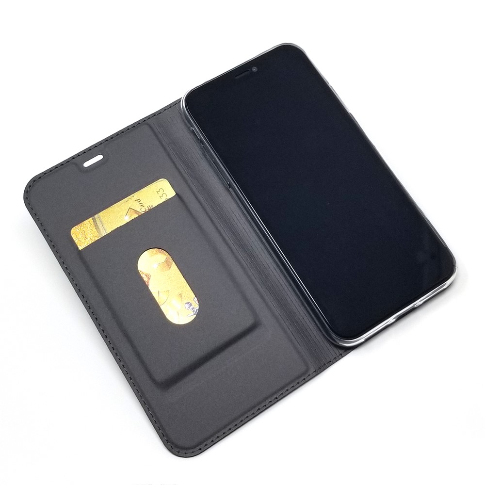 Magnetic Adsorption Leather Card Holder Phone Case for iPhone 11 6.1 inch - Black-6