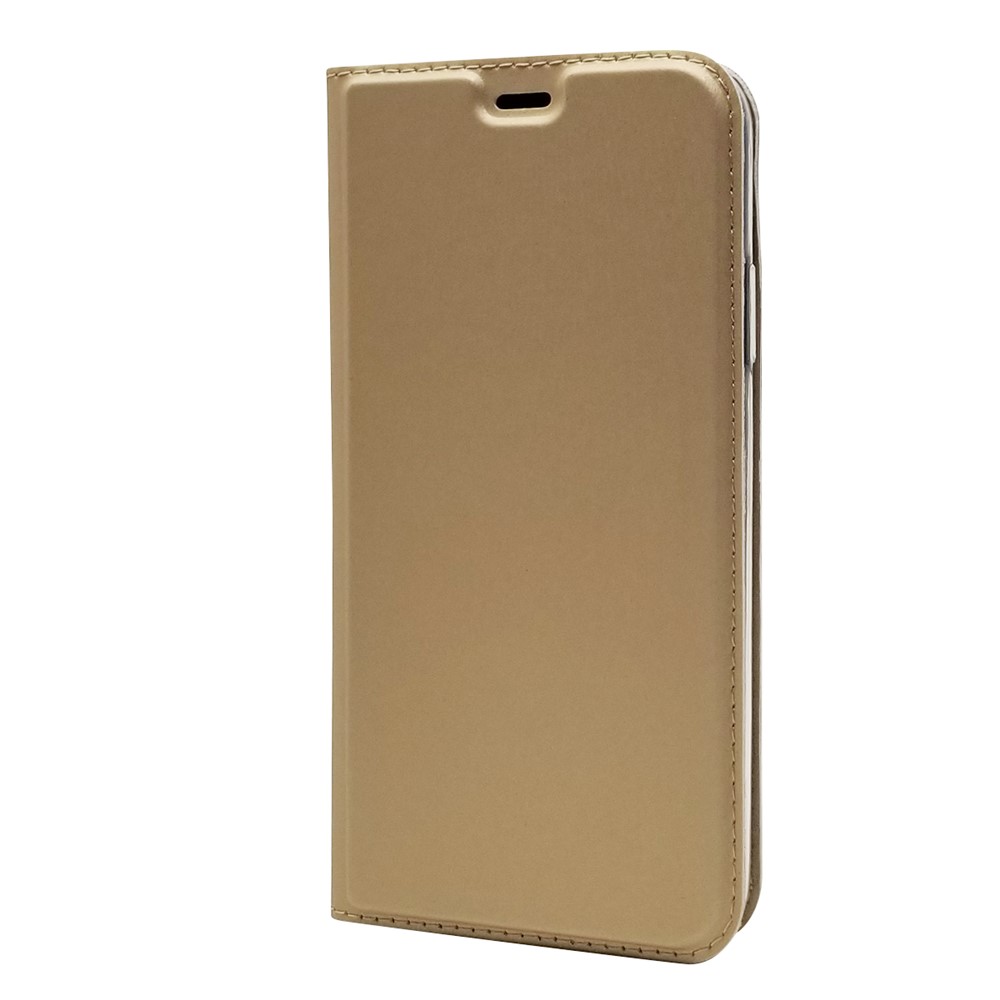 Magnetic Adsorption Leather Card Holder Phone Case for iPhone 11 6.1 inch - Gold-2