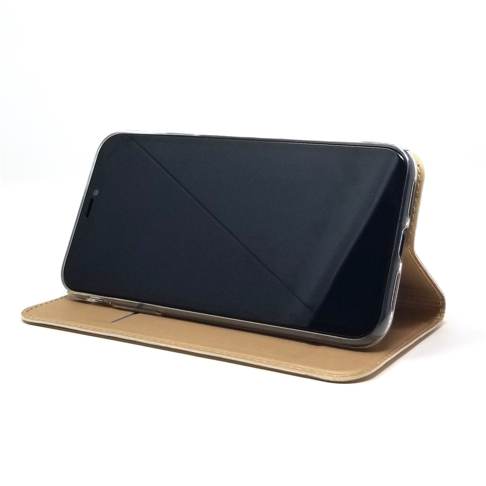 Magnetic Adsorption Leather Card Holder Phone Case for iPhone 11 6.1 inch - Gold-8