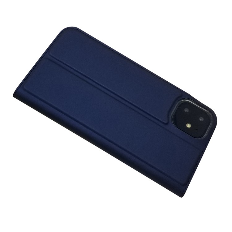 Magnetic Adsorption Leather Card Holder Phone Case for iPhone 11 6.1 inch - Blue-5
