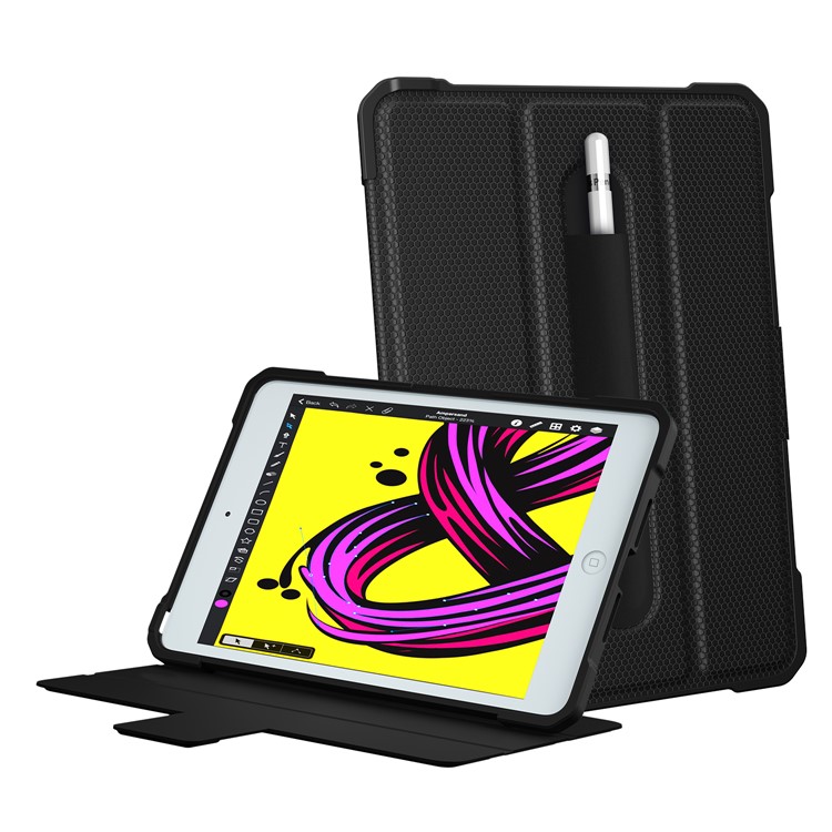 Shockproof PU Leather Stand Tablet Case for iPad Mini/Mini 2/3/4/Mini (2019) 7.9 inch - Black-16