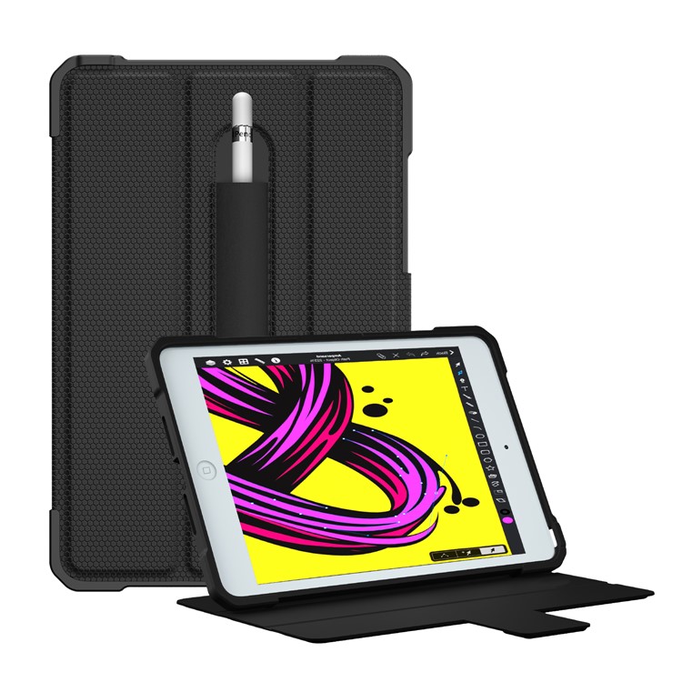 Shockproof PU Leather Stand Tablet Case for iPad Mini/Mini 2/3/4/Mini (2019) 7.9 inch - Black-2