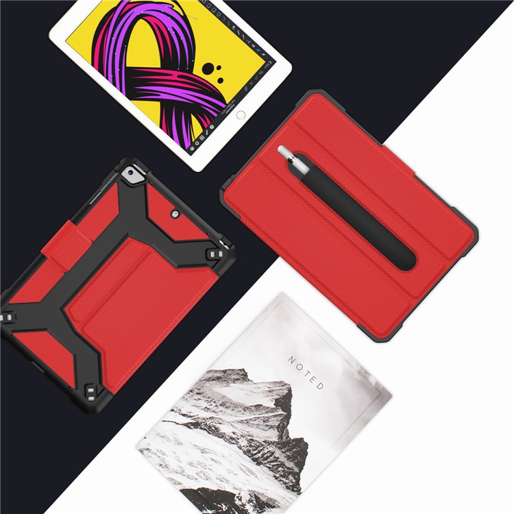Shockproof PU Leather Stand Tablet Case for iPad Mini/Mini 2/3/4/Mini (2019) 7.9 inch - Red-11