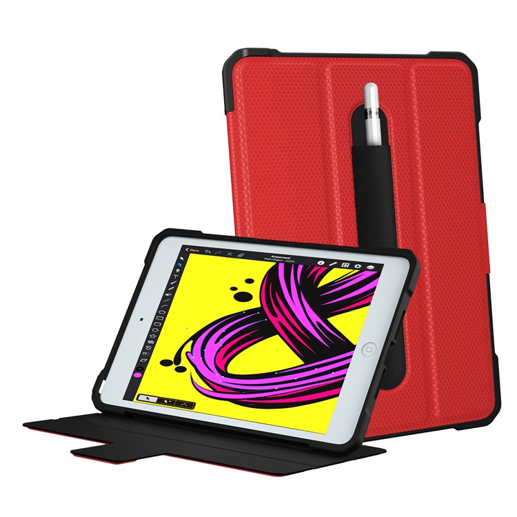 Shockproof PU Leather Stand Tablet Case for iPad Mini/Mini 2/3/4/Mini (2019) 7.9 inch - Red-16