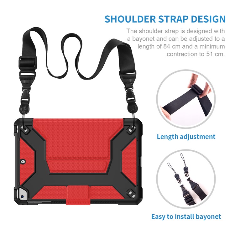Shockproof PU Leather Stand Tablet Case for iPad Mini/Mini 2/3/4/Mini (2019) 7.9 inch - Red-4