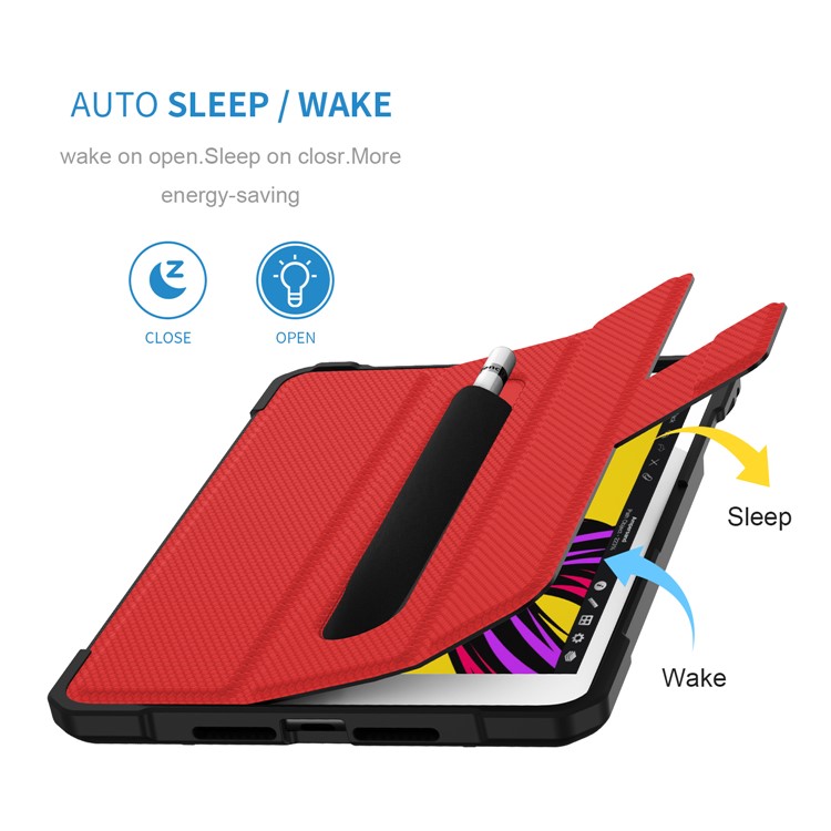 Shockproof PU Leather Stand Tablet Case for iPad Mini/Mini 2/3/4/Mini (2019) 7.9 inch - Red-9