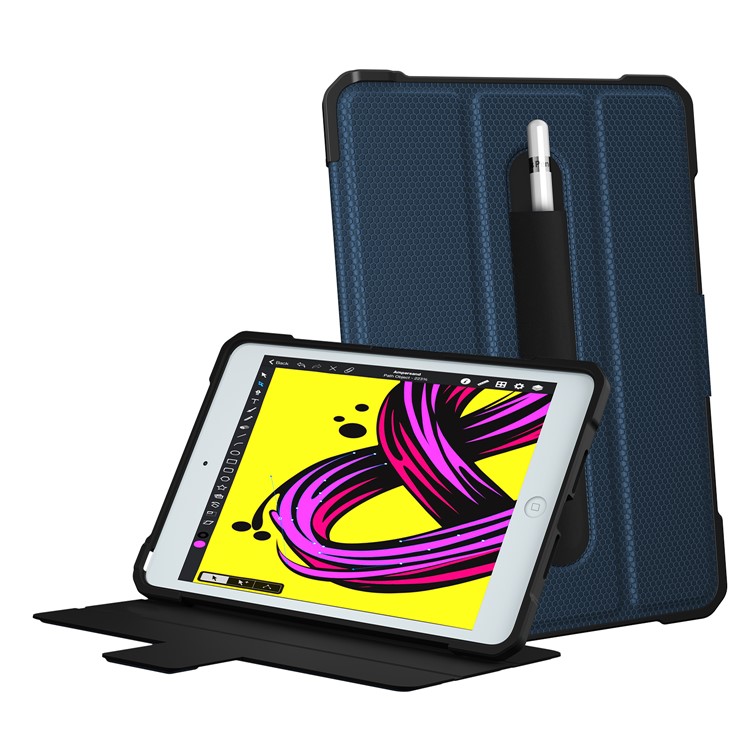 Shockproof PU Leather Stand Tablet Case for iPad Mini/Mini 2/3/4/Mini (2019) 7.9 inch - Dark Blue-16
