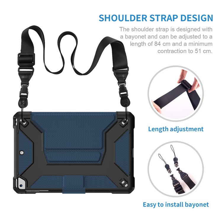 Shockproof PU Leather Stand Tablet Case for iPad Mini/Mini 2/3/4/Mini (2019) 7.9 inch - Dark Blue-4
