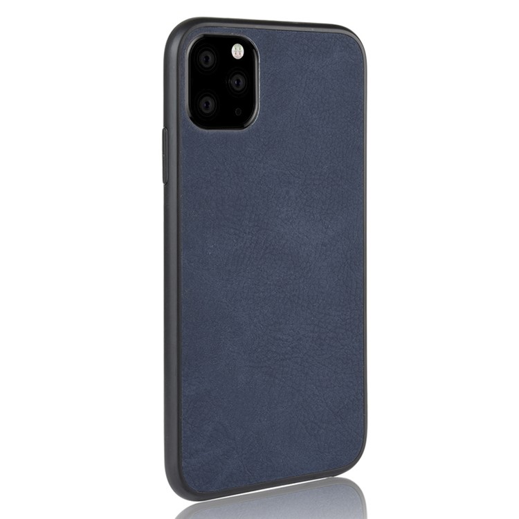 PU Leather Coated TPU + PC Casing Shell for iPhone 11 Pro Max 6.5 inch - Dark Blue-3