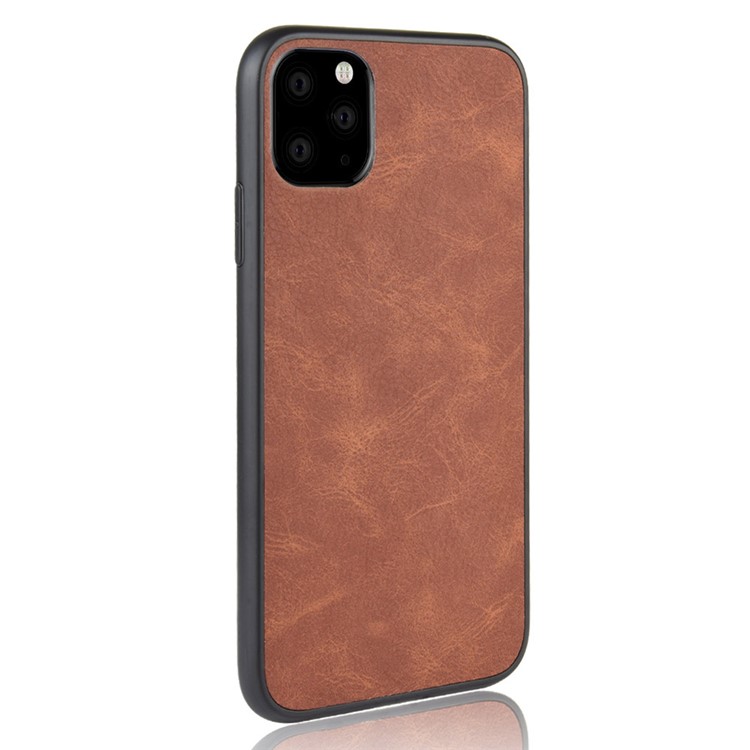 PU Leather Coated TPU + PC Casing Shell for iPhone 11 Pro Max 6.5 inch - Brown-3