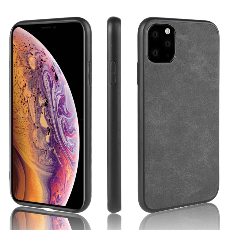 PU Leather Coated PC + TPU Cell Case for iPhone 11 6.1 inch - Black-1