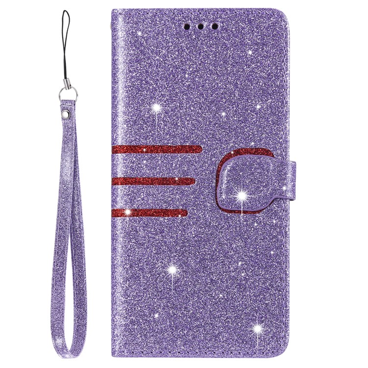 Glitter Powder Leather Wallet Stand Case for iPhone 11 Pro Max 6.5 inch - Purple-2