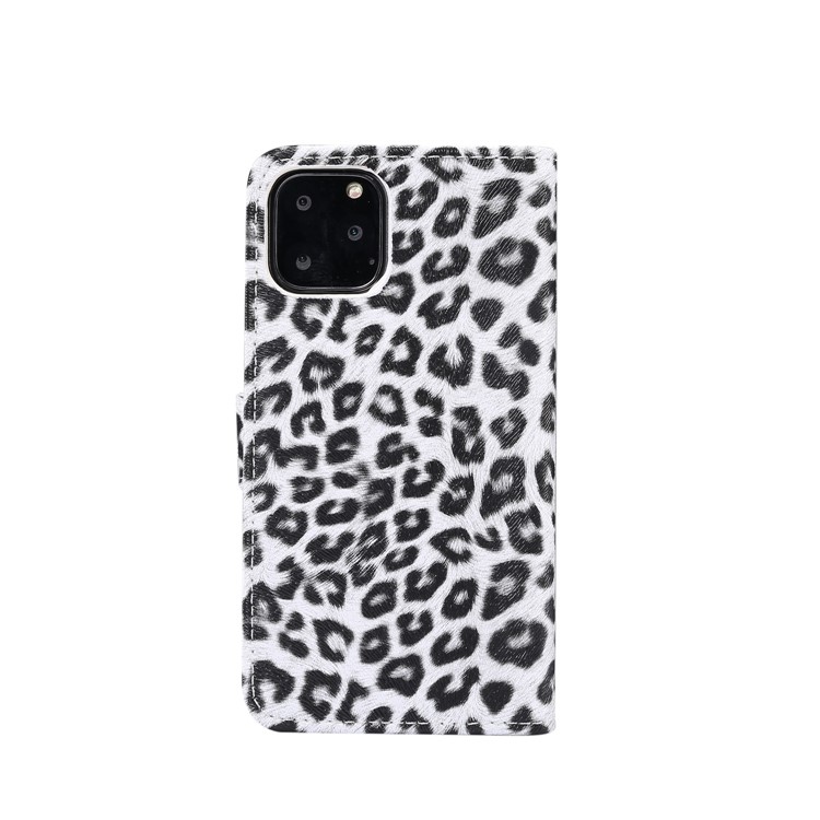 Leopard Texture Stand Leather Phone Wallet Case for iPhone 11 Pro Max 6.5 inch - White-3