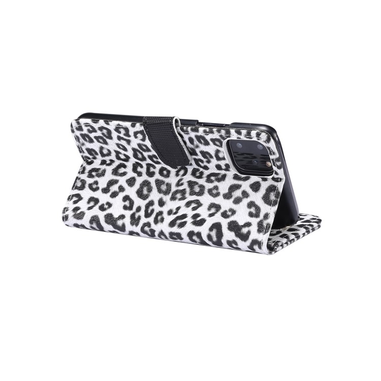 Leopard Texture Stand Leather Phone Wallet Case for iPhone 11 Pro Max 6.5 inch - White-5