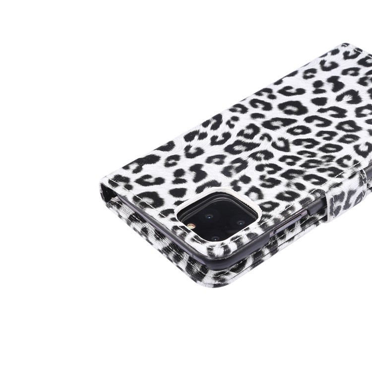 Leopard Texture Stand Leather Phone Wallet Case for iPhone 11 Pro Max 6.5 inch - White-7