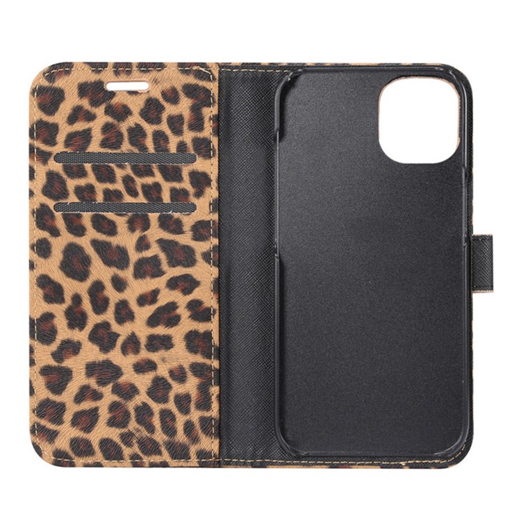 Leopard Texture Stand Case de la Billetera Del Teléfono de Cuero Para Iphone 11 Pro Max 6.5 Pulgadas - Amarillo-4