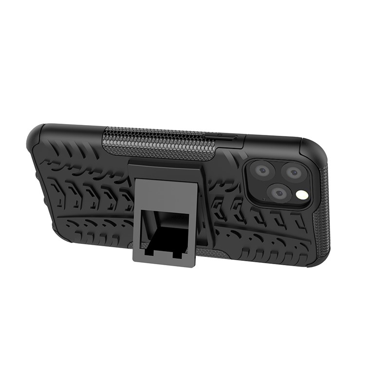 Tyre Pattern PC + TPU Hybrid Tablet Case with Kickstand for iPhone 11 Pro 5.8 inch - Black-5