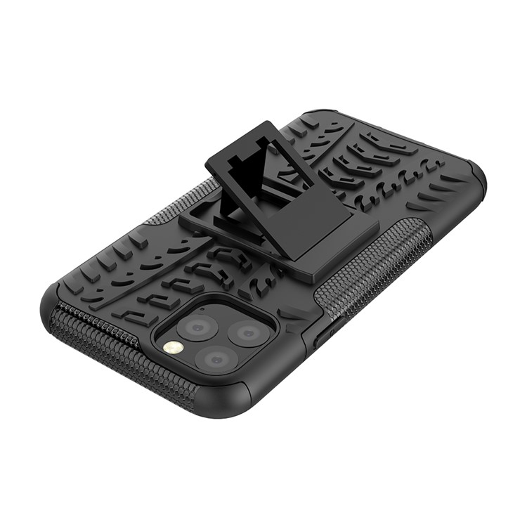 Tyre Pattern PC + TPU Hybrid Tablet Case with Kickstand for iPhone 11 Pro 5.8 inch - Black-7