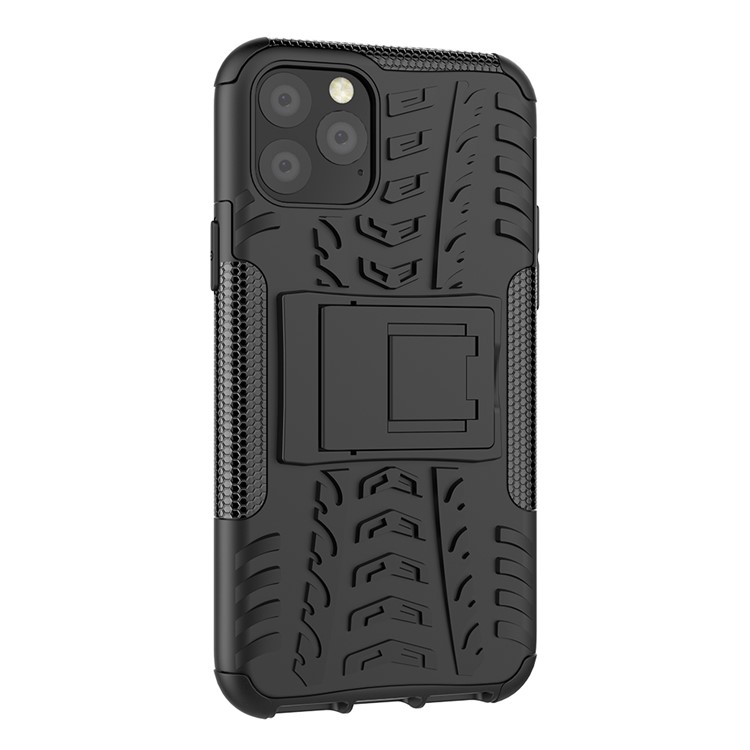 Tyre Pattern PC + TPU Hybrid Tablet Case with Kickstand for iPhone 11 Pro 5.8 inch - Black-8