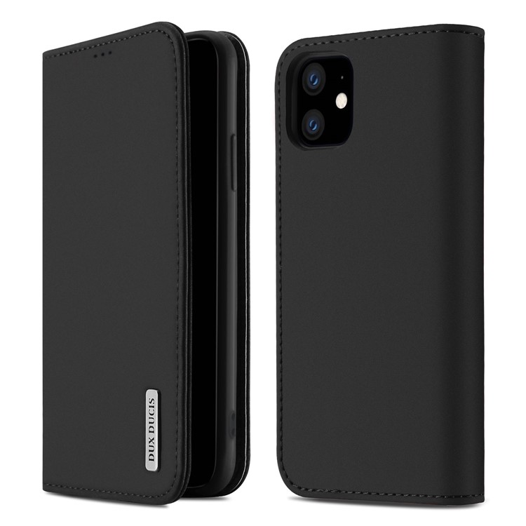 DUX DUCIS Wish Series Genuine Leather Cover Casing for iPhone 11 6.1 inch - Black