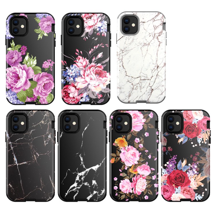 Water Transfer Printing TPU + PC Hybrid Phone Shell for iPhone 11 6.1 inch (2019) - Style A-6