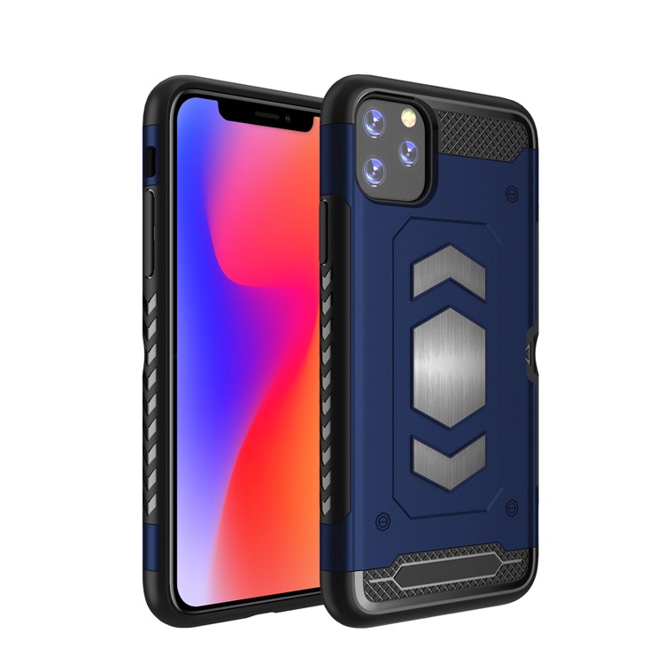 

ПК + TPU Комбинированный С Крышкой Держателя Карты Для Iphone 11 Pro 5.8 Дюймов - Темно-синий, iPhone 11 Pro 5.8 inch