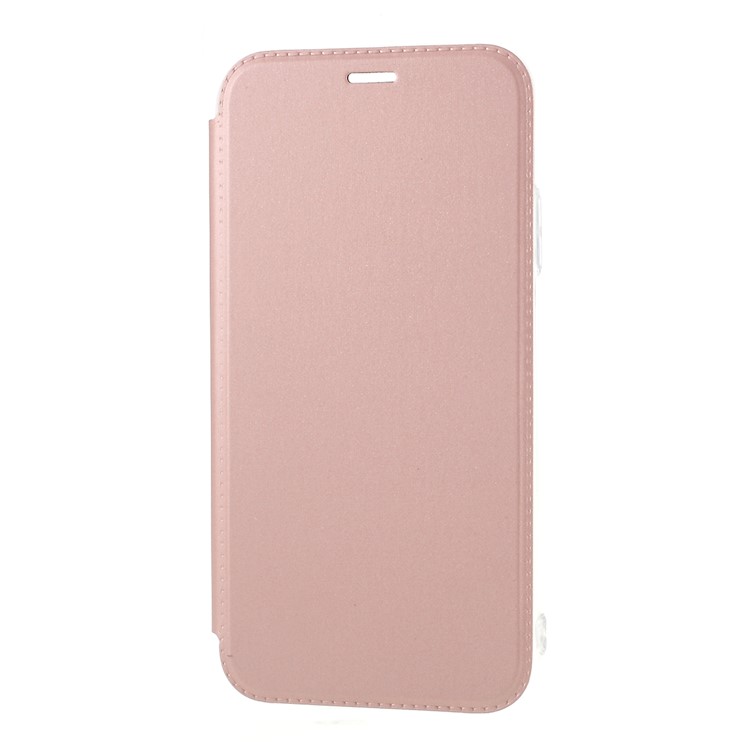 Transparent Plastic Back Case + PU Leather + TPU Hybrid Phone Cover Case for iPhone 11 Pro 5.8-inch - Rose Gold-2