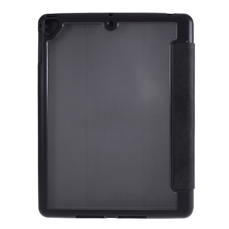 Capa Em TPU Transparente + PC Em Couro Para Tablet Com Slot Para Caneta Para Ipad Air (2013) / Air 2 / Ipad Pro 9.7 Polegadas (2016) / Ipad 9.7 Polegadas (2017) - Preto-3