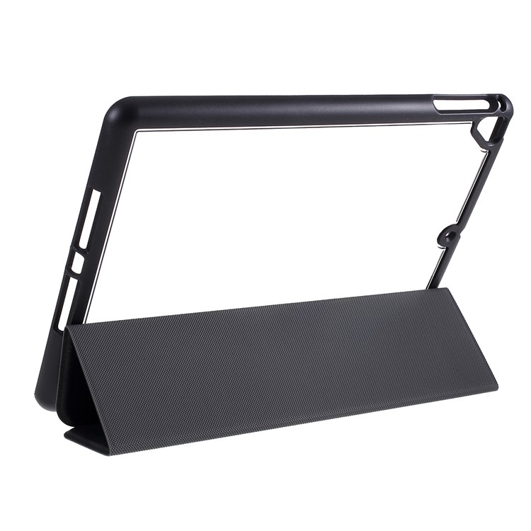 Capa Em TPU Transparente + PC Em Couro Para Tablet Com Slot Para Caneta Para Ipad Air (2013) / Air 2 / Ipad Pro 9.7 Polegadas (2016) / Ipad 9.7 Polegadas (2017) - Preto-9