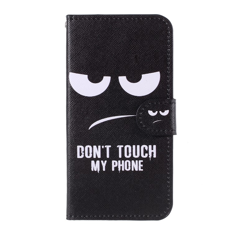 Stylish Pattern Printing Leather Wallet Stand Phone Case for iPhone 11 Pro Max 6.5 inch - Don't Touch My Phone-10