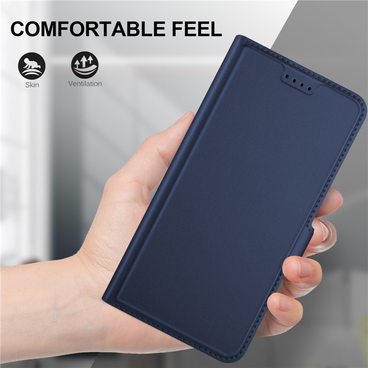 Magnetic Adsorption Stand Leather Card Holder Phone Case for iPhone 11 Pro 5.8 inch - Blue-7